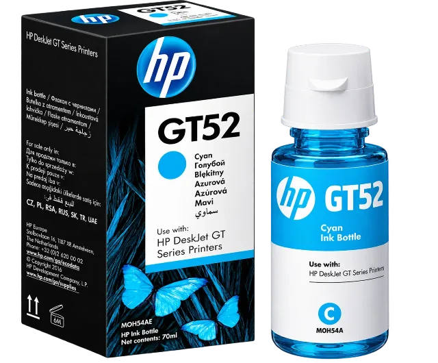 Frasco de Tinta HP GT52 Azul Original