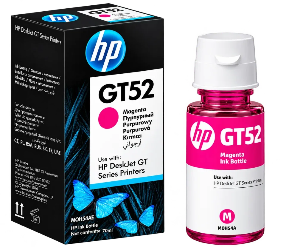 Frasco de Tinta HP GT52 Magenta Original